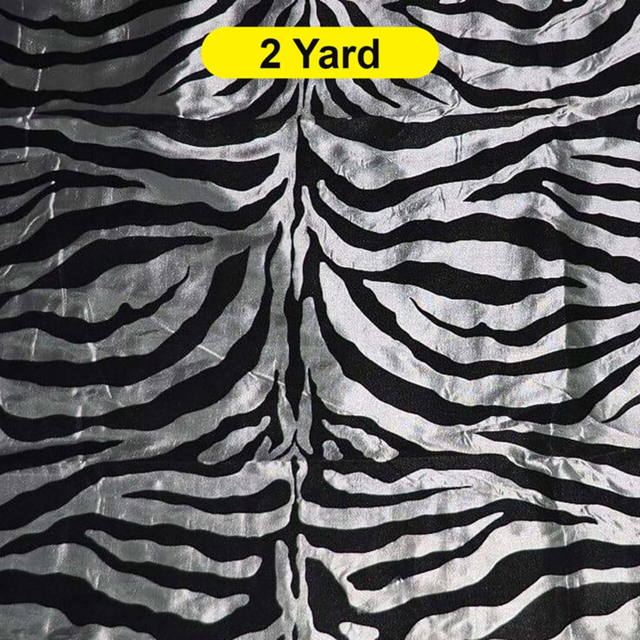 60" Wide Zebra Flocking Velvet Taffeta Fabric for Curtains, Apparel, Decor